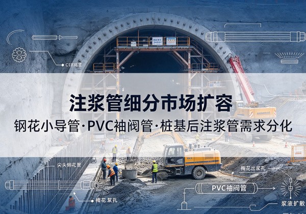 正阳注浆管细分市场扩容，隧道钢花小导管、PVC 袖阀管、桩基后注浆管需求分化